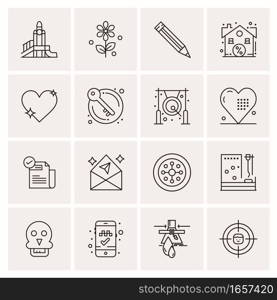 16 Universal Business Icons Vector. Creative Icon Illustration to use in web and Mobile Related project.