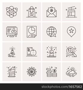 16 Universal Business Icons Vector. Creative Icon Illustration to use in web and Mobile Related project.