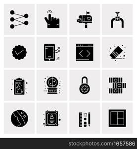 16 Universal Business Icons Vector. Creative Icon Illustration to use in web and Mobile Related project.