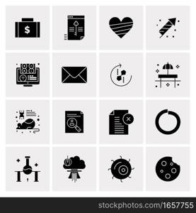 16 Universal Business Icons Vector. Creative Icon Illustration to use in web and Mobile Related project.