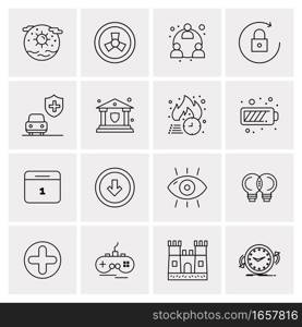 16 Universal Business Icons Vector. Creative Icon Illustration to use in web and Mobile Related project.