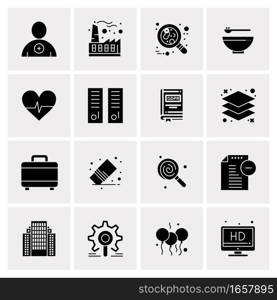 16 Universal Business Icons Vector. Creative Icon Illustration to use in web and Mobile Related project.