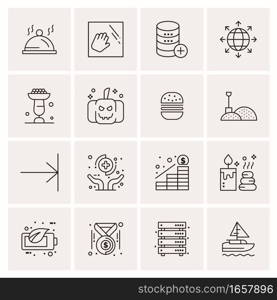 16 Universal Business Icons Vector. Creative Icon Illustration to use in web and Mobile Related project.