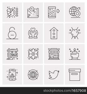 16 Universal Business Icons Vector. Creative Icon Illustration to use in web and Mobile Related project.