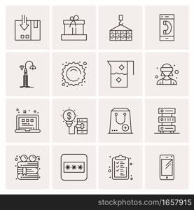 16 Universal Business Icons Vector. Creative Icon Illustration to use in web and Mobile Related project.