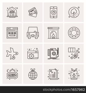 16 Universal Business Icons Vector. Creative Icon Illustration to use in web and Mobile Related project.