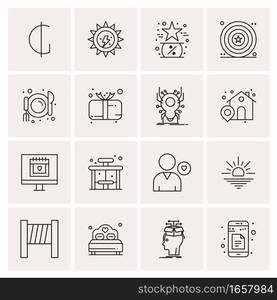 16 Universal Business Icons Vector. Creative Icon Illustration to use in web and Mobile Related project.