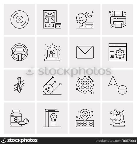 16 Universal Business Icons Vector. Creative Icon Illustration to use in web and Mobile Related project.