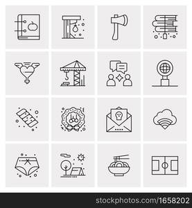 16 Universal Business Icons Vector. Creative Icon Illustration to use in web and Mobile Related project.