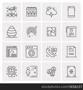 16 Universal Business Icons Vector. Creative Icon Illustration to use in web and Mobile Related project.