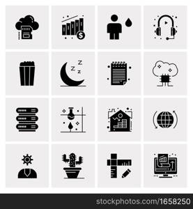 16 Universal Business Icons Vector. Creative Icon Illustration to use in web and Mobile Related project.