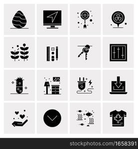 16 Universal Business Icons Vector. Creative Icon Illustration to use in web and Mobile Related project.