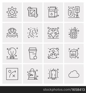 16 Universal Business Icons Vector. Creative Icon Illustration to use in web and Mobile Related project.