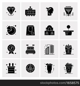 16 Universal Business Icons Vector. Creative Icon Illustration to use in web and Mobile Related project.