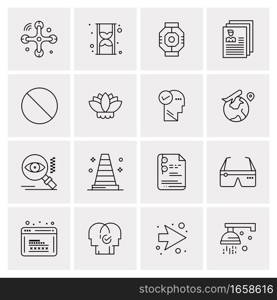 16 Universal Business Icons Vector. Creative Icon Illustration to use in web and Mobile Related project.