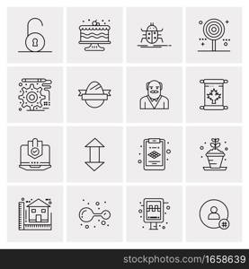 16 Universal Business Icons Vector. Creative Icon Illustration to use in web and Mobile Related project.