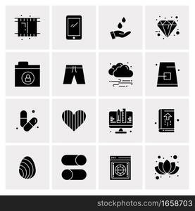 16 Universal Business Icons Vector. Creative Icon Illustration to use in web and Mobile Related project.