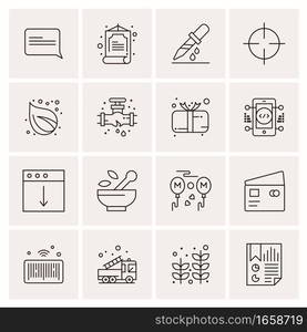 16 Universal Business Icons Vector. Creative Icon Illustration to use in web and Mobile Related project.