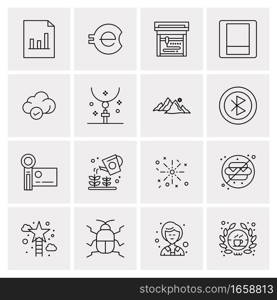 16 Universal Business Icons Vector. Creative Icon Illustration to use in web and Mobile Related project.