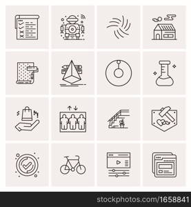 16 Universal Business Icons Vector. Creative Icon Illustration to use in web and Mobile Related project.