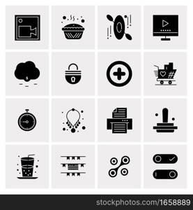 16 Universal Business Icons Vector. Creative Icon Illustration to use in web and Mobile Related project.