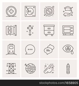 16 Universal Business Icons Vector. Creative Icon Illustration to use in web and Mobile Related project.