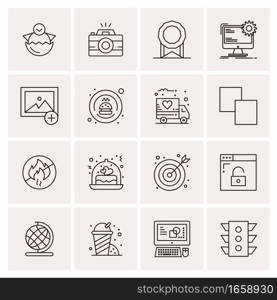 16 Universal Business Icons Vector. Creative Icon Illustration to use in web and Mobile Related project.