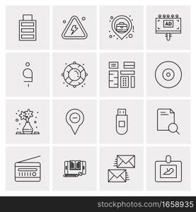 16 Universal Business Icons Vector. Creative Icon Illustration to use in web and Mobile Related project.