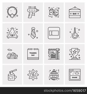 16 Universal Business Icons Vector. Creative Icon Illustration to use in web and Mobile Related project.