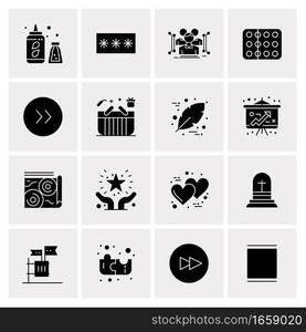 16 Universal Business Icons Vector. Creative Icon Illustration to use in web and Mobile Related project.