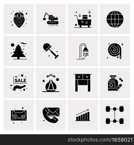 16 Universal Business Icons Vector. Creative Icon Illustration to use in web and Mobile Related project.