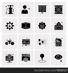 16 Universal Business Icons Vector. Creative Icon Illustration to use in web and Mobile Related project.