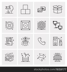 16 Universal Business Icons Vector. Creative Icon Illustration to use in web and Mobile Related project.