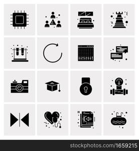 16 Universal Business Icons Vector. Creative Icon Illustration to use in web and Mobile Related project.