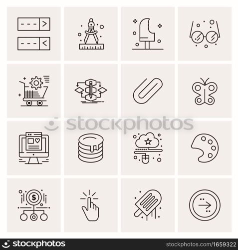 16 Universal Business Icons Vector. Creative Icon Illustration to use in web and Mobile Related project.