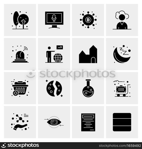 16 Universal Business Icons Vector. Creative Icon Illustration to use in web and Mobile Related project.