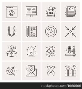 16 Universal Business Icons Vector. Creative Icon Illustration to use in web and Mobile Related project.