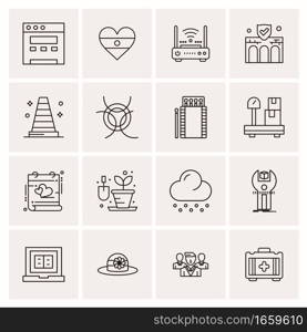 16 Universal Business Icons Vector. Creative Icon Illustration to use in web and Mobile Related project.