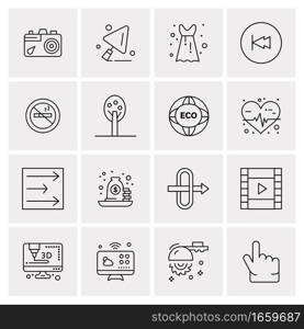 16 Universal Business Icons Vector. Creative Icon Illustration to use in web and Mobile Related project.