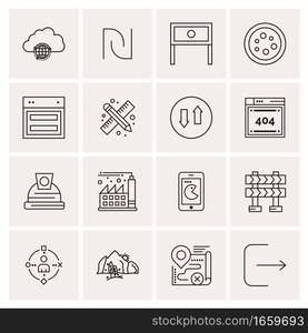 16 Universal Business Icons Vector. Creative Icon Illustration to use in web and Mobile Related project.