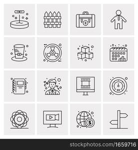 16 Universal Business Icons Vector. Creative Icon Illustration to use in web and Mobile Related project.