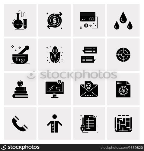 16 Universal Business Icons Vector. Creative Icon Illustration to use in web and Mobile Related project.