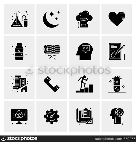 16 Universal Business Icons Vector. Creative Icon Illustration to use in web and Mobile Related project.