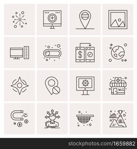 16 Universal Business Icons Vector. Creative Icon Illustration to use in web and Mobile Related project.