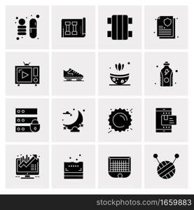 16 Universal Business Icons Vector. Creative Icon Illustration to use in web and Mobile Related project.