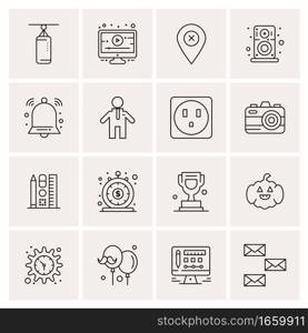 16 Universal Business Icons Vector. Creative Icon Illustration to use in web and Mobile Related project.