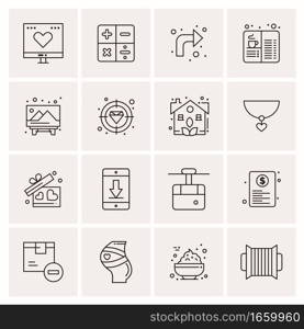 16 Universal Business Icons Vector. Creative Icon Illustration to use in web and Mobile Related project.