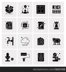 16 Universal Business Icons Vector. Creative Icon Illustration to use in web and Mobile Related project.