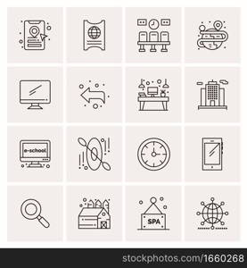 16 Universal Business Icons Vector. Creative Icon Illustration to use in web and Mobile Related project.