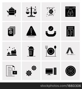 16 Universal Business Icons Vector. Creative Icon Illustration to use in web and Mobile Related project.